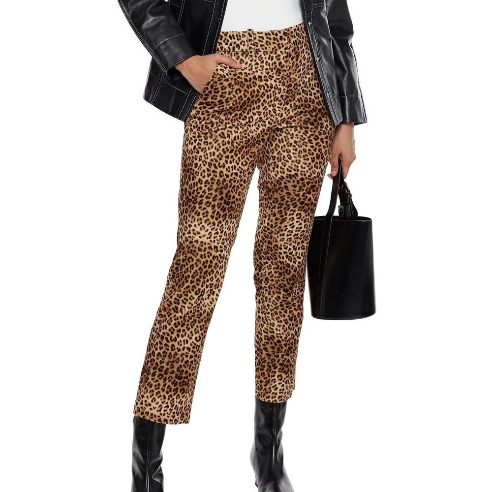 FRAME Velvet Leopard Pants